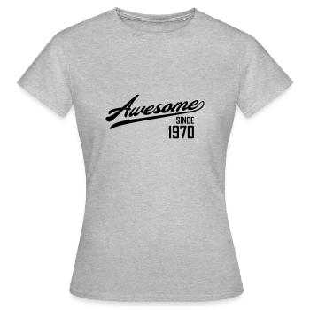 Awesome Since 1970 - Women's T-Shirt - heather grey - Front - AI Model Female 172 dark (172cm)