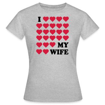 Wife - Women's T-Shirt - heather grey - Front - AI Model Female 172 dark (172cm)