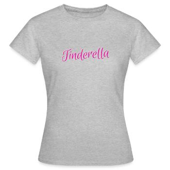 Tinderella - Frauen T-Shirt - Grau meliert - Vorne - AI Model Female 172 dark (172cm)