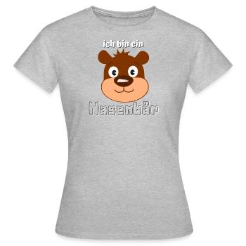 ich bin ein Nasenbär - Frauen T-Shirt - Grau meliert - Vorne - AI Model Female 172 dark (172cm)