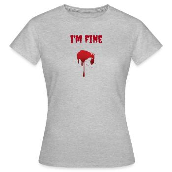 Je suis une plaie de sang fine (idée cadeau Halloween) - T-shirt Femme - gris chiné - Devant - AI Model Female 172 dark (172cm)