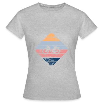Moped - Frauen T-Shirt - Grau meliert - Vorne - AI Model Female 172 dark (172cm)