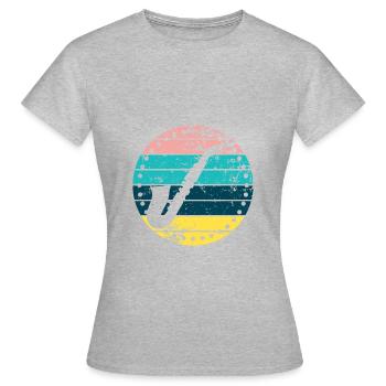 Saxofon - Frauen T-Shirt - Grau meliert - Vorne - AI Model Female 172 dark (172cm)