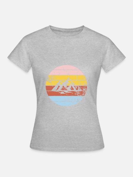 Berg - Frauen T-Shirt - Grau meliert
