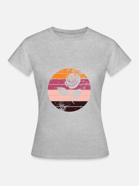 Rose - Frauen T-Shirt - Grau meliert