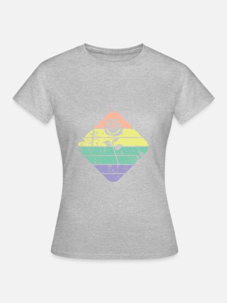 Rose - Frauen T-Shirt - Grau meliert