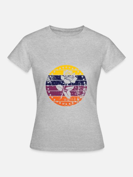 Rose - Frauen T-Shirt - Grau meliert