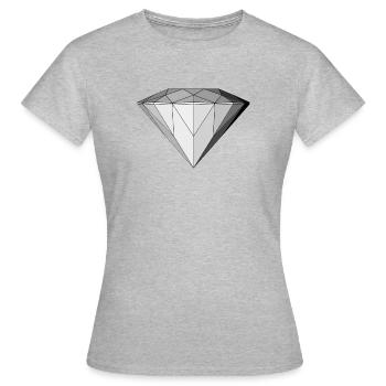 Diamant - T-shirt Femme - gris chiné - Devant - AI Model Female 172 dark (172cm)
