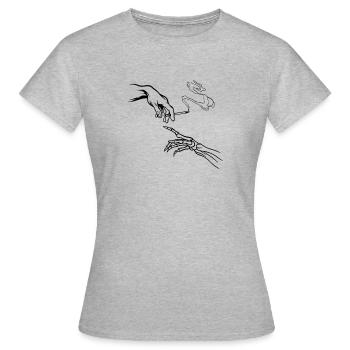 Da vinci Kiffer Tshirt drôle costume de drogué - T-shirt Femme - gris chiné - Devant - AI Model Female 172 dark (172cm)