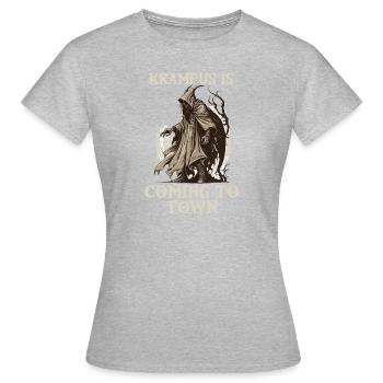 Krampus T-Shirt The sinister Christmas custom. - Women's T-Shirt - heather grey - Front - AI Model Female 172 dark (172cm)