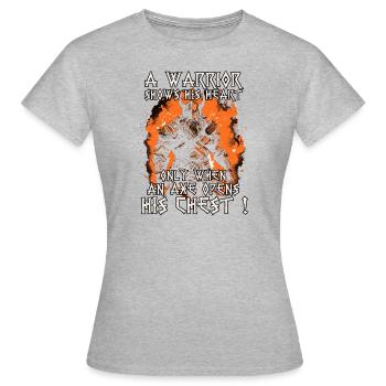 Ragnarok Der Untergang der Götter Wikinger - Frauen T-Shirt - Grau meliert - Vorne - AI Model Female 172 dark (172cm)