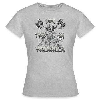 Cadeau de bravoure nordique pour les amoureux Viking - T-shirt Femme - gris chiné - Devant - AI Model Female 172 dark (172cm)