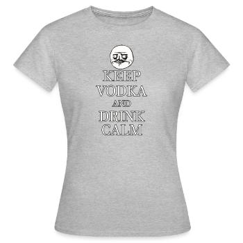 lustige Saufgelage Party-Gadgets Wodka - Frauen T-Shirt - Grau meliert - Vorne - AI Model Female 172 dark (172cm)