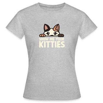 Funny cat shirt cat saying kitten fans - Women's T-Shirt - heather grey - Front - AI Model Female 172 dark (172cm)