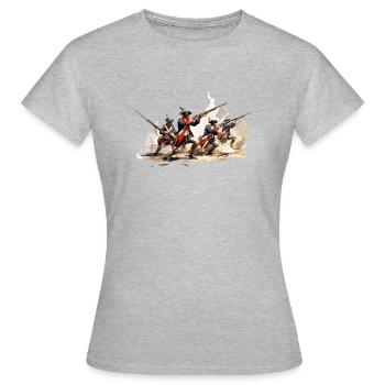 Infanterie de ligne 17-18e siècle Infanterie - T-shirt Femme - gris chiné - Devant - AI Model Female 172 dark (172cm)