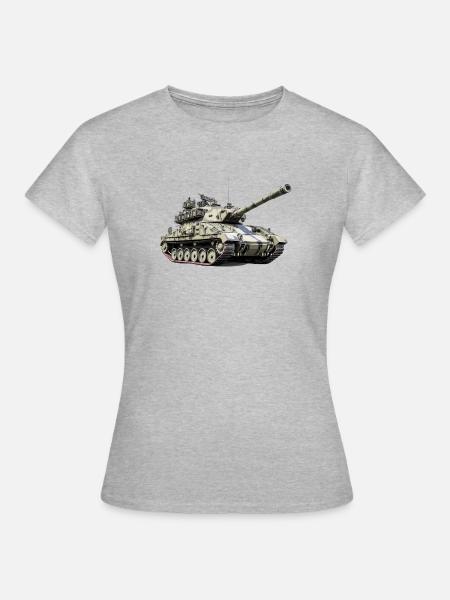 Legendärer Panzer Panzerhaubitze Soldaten - Frauen T-Shirt - Grau meliert
