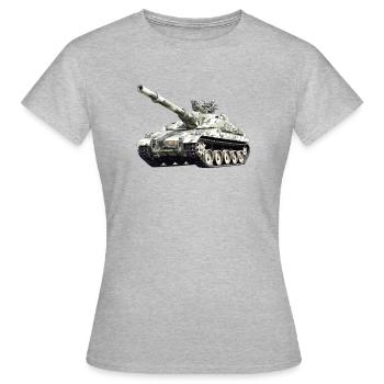 Legendäre Panzerhaubitze 2. Weltkriegs Soldaten - Frauen T-Shirt - Grau meliert - Vorne - AI Model Female 172 dark (172cm)