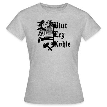 Minerai de sang Charbon - T-shirt Femme - gris chiné - Devant - AI Model Female 172 dark (172cm)