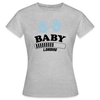 bébé loading - T-shirt Femme - gris chiné - Devant - AI Model Female 172 dark (172cm)