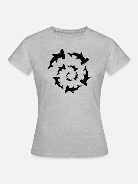 Haie 3 - Frauen T-Shirt - Grau meliert