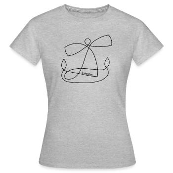 Pyramide - Frauen T-Shirt - Grau meliert - Vorne - AI Model Female 172 dark (172cm)