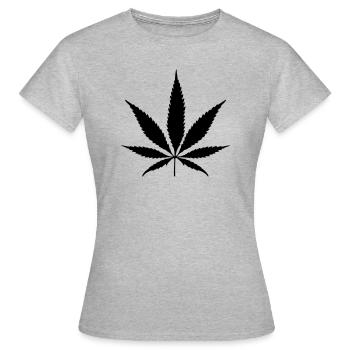 feuille de cannabis rasta - T-shirt Femme - gris chiné - Devant - AI Model Female 172 dark (172cm)