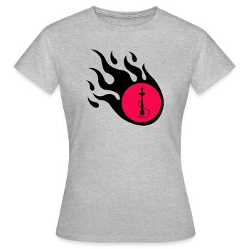 Flamme de Shisha - T-shirt Femme - gris chiné - Devant - AI Model Female 172 dark (172cm)