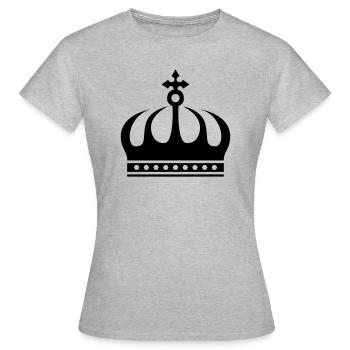 krone - Frauen T-Shirt - Grau meliert - Vorne - AI Model Female 172 dark (172cm)