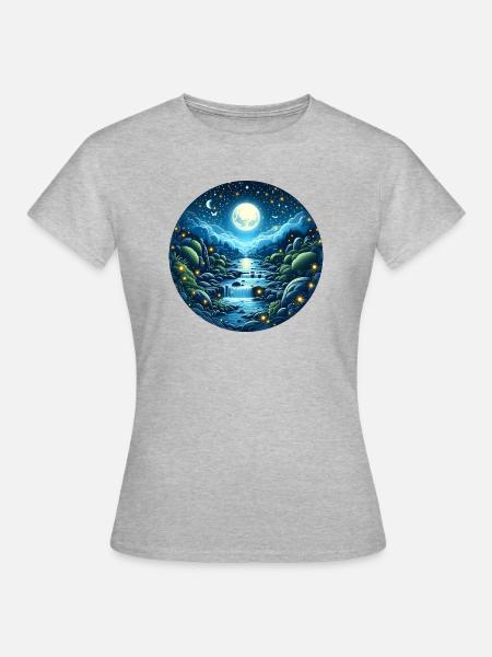 Mondmagie - Frauen T-Shirt - Grau meliert