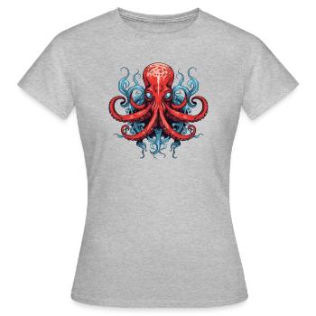 Pieuvre Pieuvre - T-shirt Femme - gris chiné - Devant - AI Model Female 172 dark (172cm)