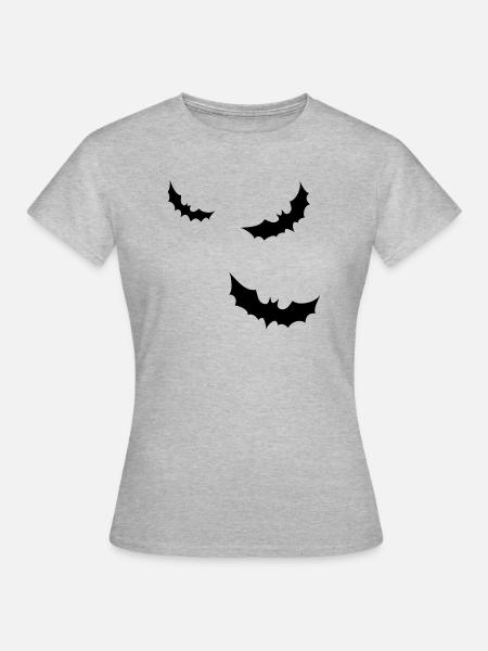 Fledermäuse - Frauen T-Shirt - Grau meliert