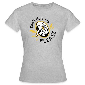 Ne me blesse pas - T-shirt Femme - gris chiné - Devant - AI Model Female 172 dark (172cm)