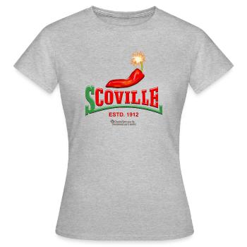 Scoville Chili Dynamit - Frauen T-Shirt - Grau meliert - Vorne - AI Model Female 172 dark (172cm)