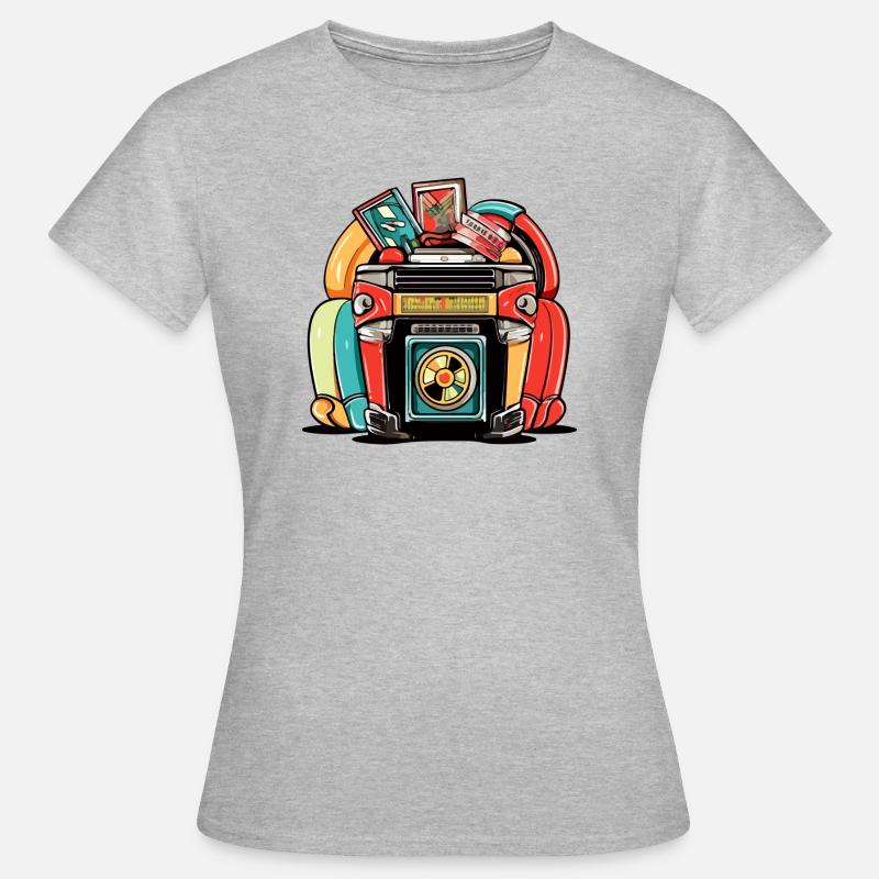 Juke box degli anni '70 n°4 - Maglietta da donna - grigio melange