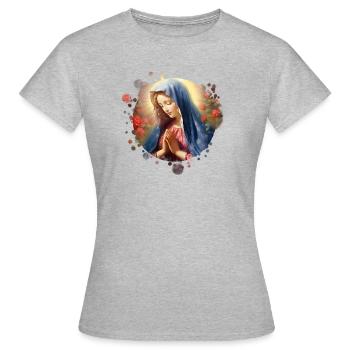 Sainte Marie Marie Vierge Marianne Vierge Marie Sainte - T-shirt Femme - gris chiné - Devant - AI Model Female 172 dark (172cm)