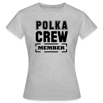 Membre de l’équipe Polka Musikverein - T-shirt Femme - gris chiné - Devant - AI Model Female 172 dark (172cm)