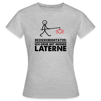meine laterne 02 - Frauen T-Shirt - Grau meliert - Vorne - AI Model Female 172 dark (172cm)