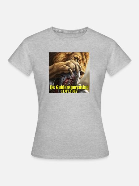 De Guldensporenslag 11.07.1302 - Frauen T-Shirt - Grau meliert