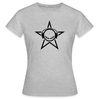 discjockey - Frauen T-Shirt - Grau meliert - Vorne - AI Model Female 172 dark (172cm)