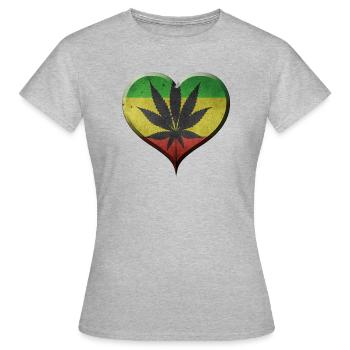 J'AIME LA JAMAÏQUE - JAMAIQUE - T-shirt Femme - gris chiné - Devant - AI Model Female 172 dark (172cm)