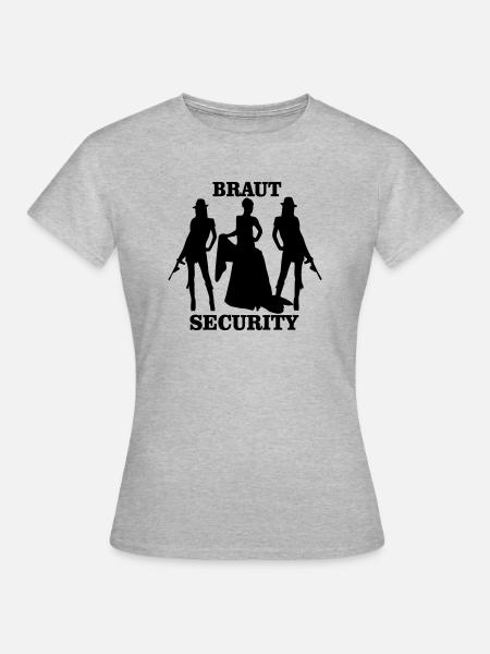 braut security - Frauen T-Shirt - Grau meliert