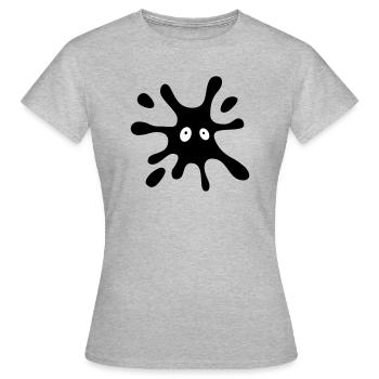 tache noire avec les yeux - T-shirt Femme - gris chiné - Devant - AI Model Female 172 dark (172cm)
