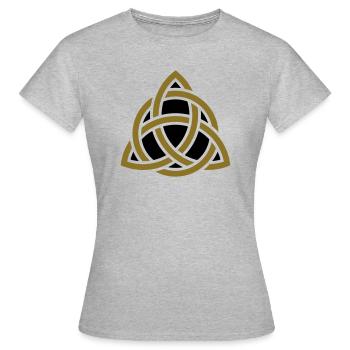 Celtic Knot, Triquetra, Patricks Day, Trinity - Women's T-Shirt - heather grey - Front - AI Model Female 172 dark (172cm)