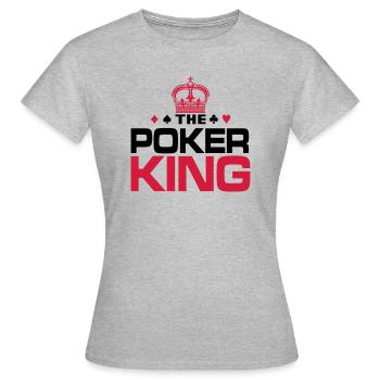 Poker King - Frauen T-Shirt - Grau meliert - Vorne - AI Model Female 172 dark (172cm)