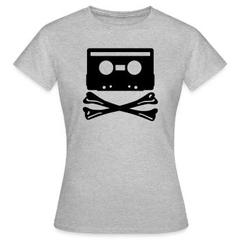 cassette tape - T-shirt Femme - gris chiné - Devant - AI Model Female 172 dark (172cm)