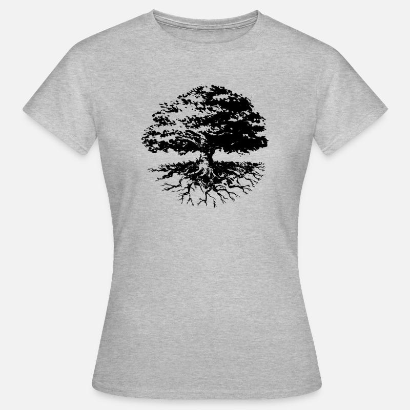 Tree Circle (b) - Women's T-Shirt - heather grey
