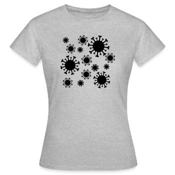 Corona Virus multi - Women's T-Shirt - heather grey - Front - AI Model Female 172 dark (172cm)
