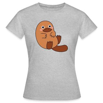 Bec d’abel - T-shirt Femme - gris chiné - Devant - AI Model Female 172 dark (172cm)
