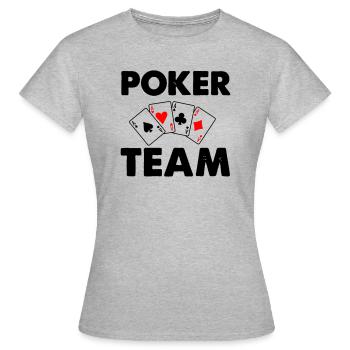 Équipe de poker - T-shirt Femme - gris chiné - Devant - AI Model Female 172 dark (172cm)
