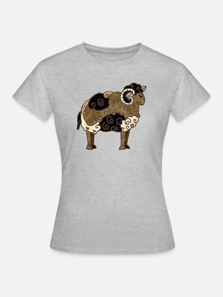 Widder - Frauen T-Shirt - Grau meliert